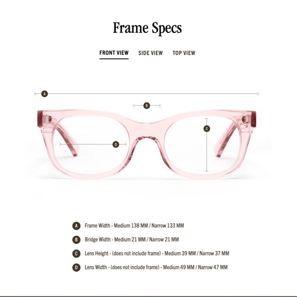 NWT Caddis Readers - Bixby "Compact" in Polished Clear Pink - 0.0x magnification - Picture 7 of 7